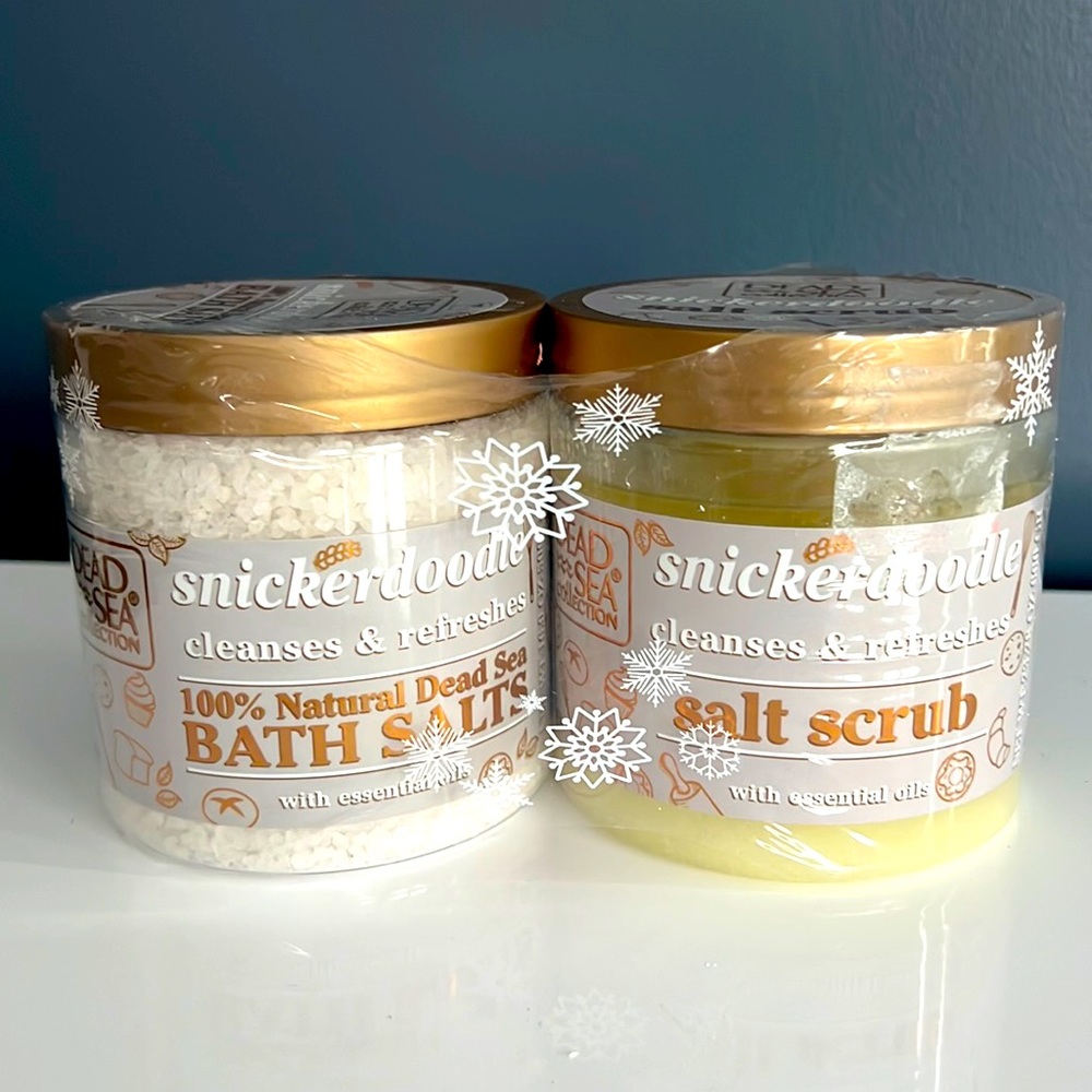 Dead sea collection duo Set 100% natural Dead sea bath salts and salt scrub